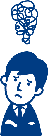 悩む人